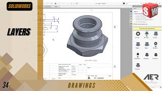 Celebrity Layers | Drawing | Solidworks Tutorial | Stage #34 Eng - AER Int. Wealth