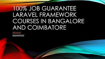 100% Job guarantee Laravel Framework courses in Bangalore and Coimbatore-etcoe.in