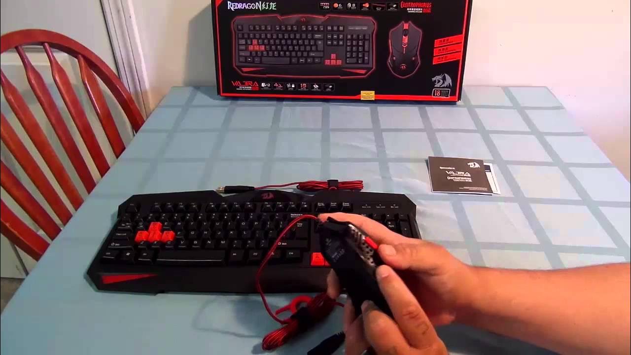 Red Dragon Mouse and Keyboard Combo Unboxing Video - YouTube