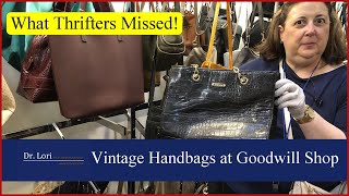 Shopping Brand Name Handbags at Goodwill Thrift Store! Paintings \u0026 Prints - Thrift with Me Dr. Lori