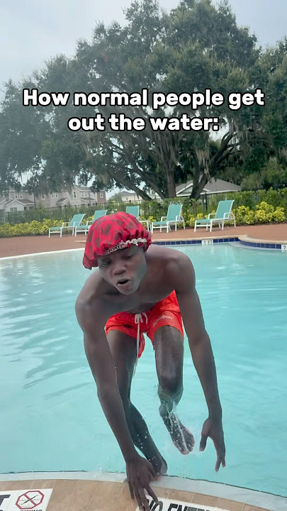 How normal people get out the pool 😂