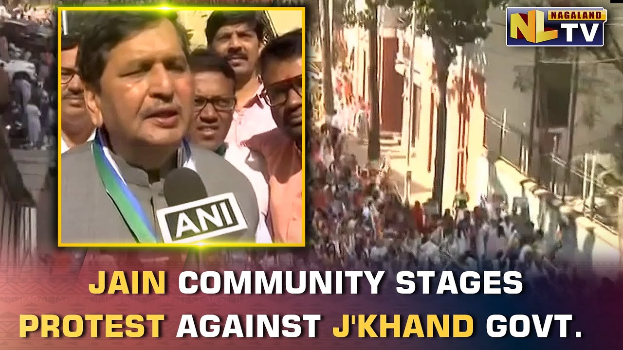 JAIN COMMUNITY STAGES MASSIVE PROTEST AGAINST JHARKHAND GOVT.