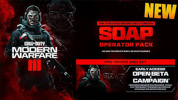 SOAP OPERATOR PACK PRE-ORDER for COD MODERN WARFARE 3