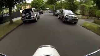 SPORTS BIKE RIDER HUMILIATED ON A VESPA