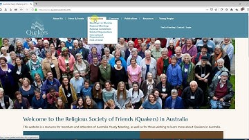 Navigating the Quakers Australia website - Video 1
