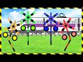 【踏切アニメ】しんかんせんに乗ってるふみきりカンカン♪ Railroad crossing carried by the Shinkansen !!!