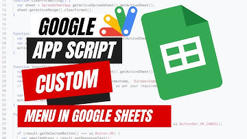 Google Sheets Custom Menu: Beginner