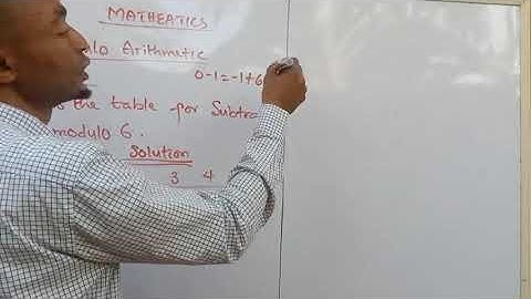#modulo arithmetic#how to perform subtraction for modulo 6@tmath247