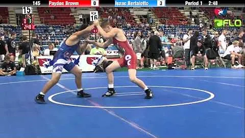 Cadet 145 - Paydon Brown (Oklahoma) vs. Isaac Bertalotto (California)