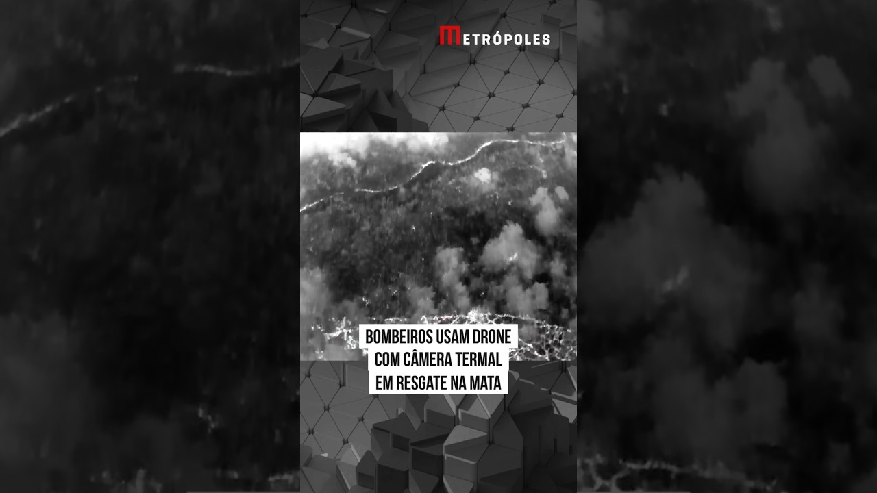 Bombeiros usam drone com câmera termal em resgate na mata