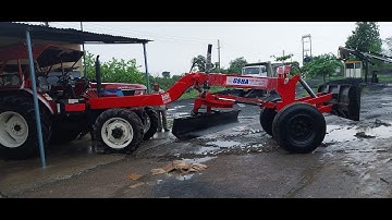 Tractor Fitted Grader | Mahindra Arjun Novo - 605 #crdi 4WD | #tractorattachments #mahindratractor