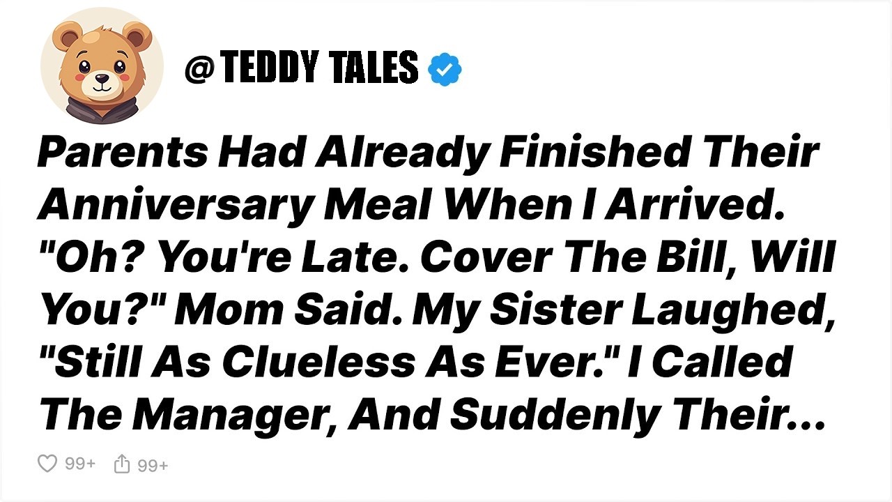 Parents Had Already Finished Eating When I Arrived. 