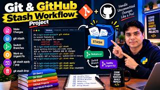 Full Git & GitHub Stash Workflow Project | Learn git stash | Handle Uncommitted Changes Guide