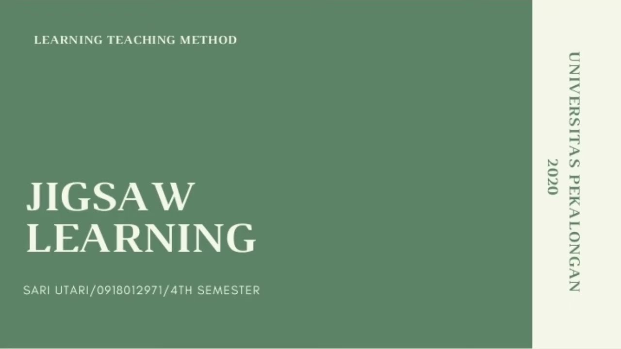 Jigsaw Learning YouTube