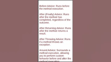 13. Types of Advice in Spring AOP