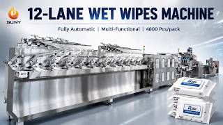 12-Lane Wet Wipe Production Line | Baby Wet Wipes Machine