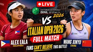 Alex Eala vs Wang Xinyu LIVE 🔴 Italian Open 2026 FULL MATCH — Fans Can’t Believe This Battle! screenshot 3