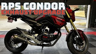 Honda Grom Clone RPS Condor exhaust upgrade!