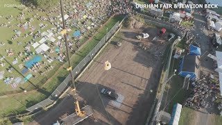 1,000-pound pumpkin smashing minivan steals the show on Day 2 of the 2025 Durham Fair