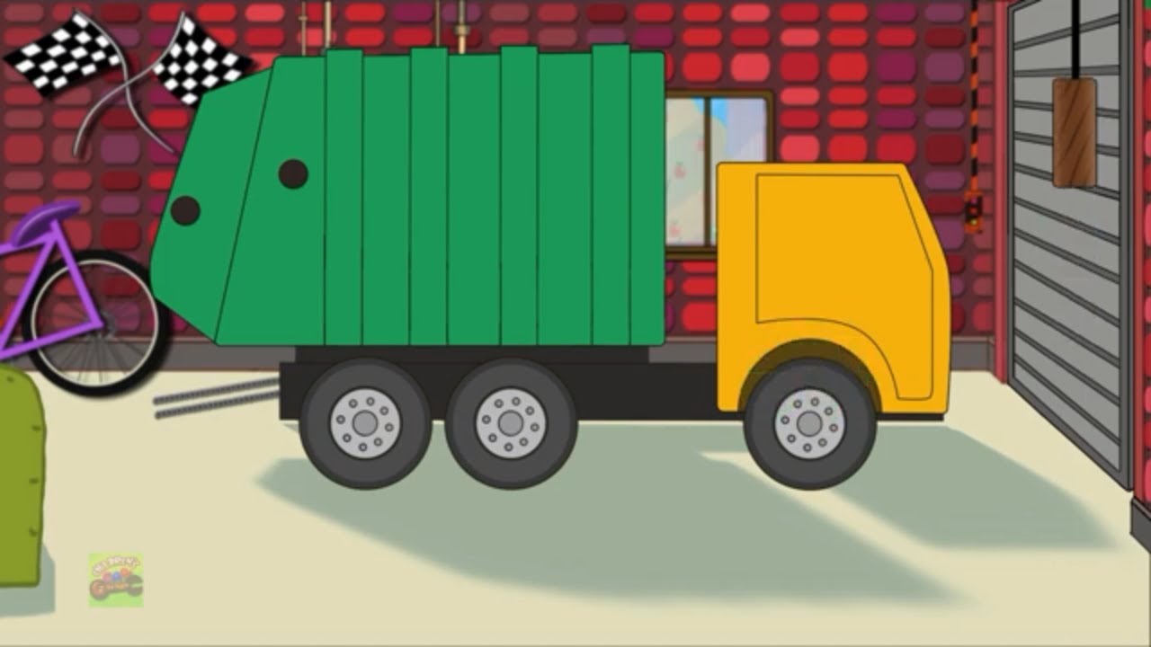 Garabage Truck Car garage Formation And Uses Videos For Children