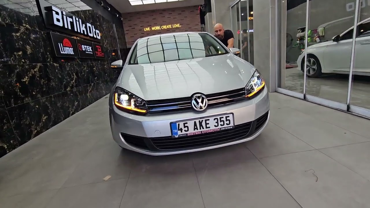 Volkswagen Golf 6 J Led Far ve Arka Stop Lambası  Kablosuz Carplayli Android Multimedya
