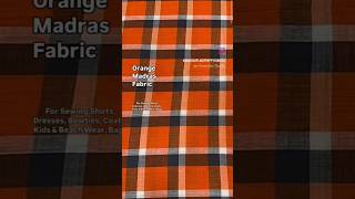 Orange Madras Fabric For #sewingforkids #dressmaking #sewist #instasewing #stoffe #fabricstore #isew