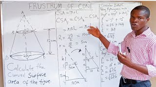 Curved Surface Area of a Frustum of a Cone | Solved Example & Easy Explanation