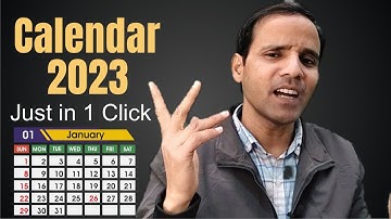How to make Calendar just in one click | Calendar 2023