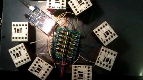 Arduino driving 8 contactors with 24 volt driver board 1