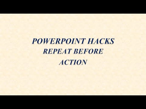 Repeat Before Action Shortcut | PowerPoint Hacks | PowerPoint