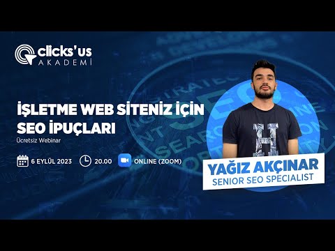 İşletme Web Siteniz İçin SEO İpuçları webinar kaydı