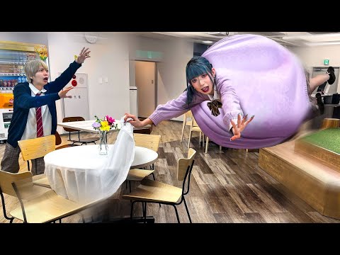空気を吸い過ぎて体が風船になって飛んでいっちゃった...！！