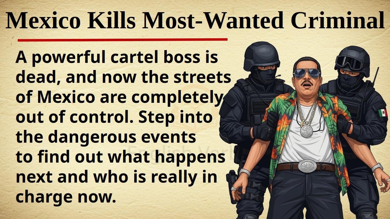 Mexico Kills Most-Wanted Criminal || 🇲🇽🚨 Learn English Through Story Level 2 || Graded Reader 🎧