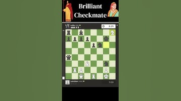 Brilliant Checkmate because of his blunder #chess #checkmate #chesscom