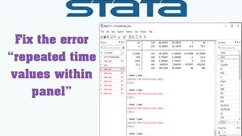 How to fix the error "repeated time values within panel" in panel data