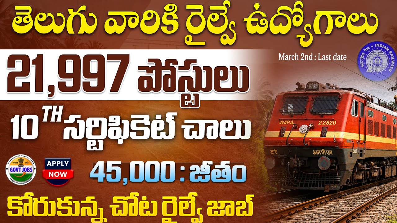 🚨 Railway Group D Recruitment 2026 విడుదల | 10th Pass Govt Job | RRB Group D Notification 2026 Apply