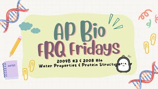Information AP Bio FRQ Friday (2009B #3 & 2009 #1a) Update