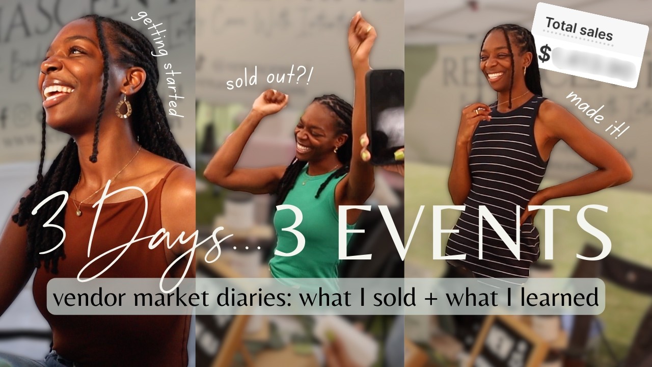 How I manage back-to-back vendor markets: come sell with me all weekend! | Studio Vlog 014