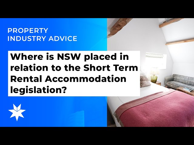 Where is NSW placed in relation to the Short Term Rental Accommodation legislation?
