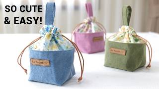 So Cute & Easy! Sew This Little Drawstring Gift Bag - YouTube