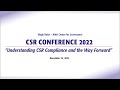 Inaugural Session of CSR Conference 2022 Chief Guest: Mr. Pankaj kumar  Kamliya on December 23, 2022