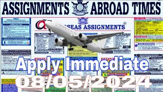 Assignment Abroad Times Today Newspaper 8/5/2024 ||gulf job vacancy 2024||