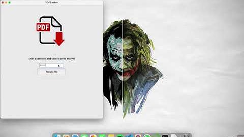 Demo of a GUI Application built using tkinter || PDF Locker