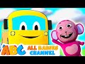 All Babies Channel | Wheels On The Bus Go Round And Round - 3D Nursery Rhymes