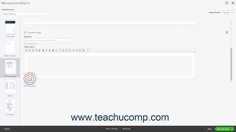 QuickBooks Online Tutorial Customizing Management Reports Intuit Training