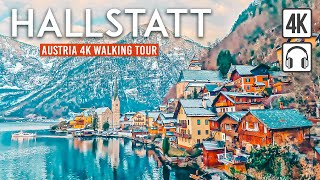 HALLSTATT Winter 4K Walking Tour (Austria) - Captions &amp; Immersive Sound [4K Ultra HD/60fps]