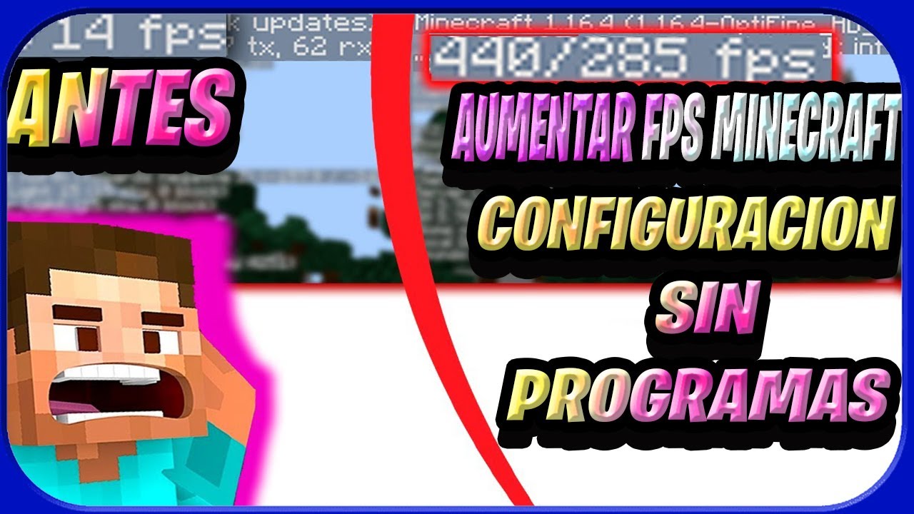 COMO AUMENTAR LOS FPS DE Minecraft CON LA CONFIGURACION ⚙️ (SIN