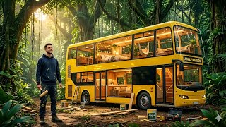 I Found a 100 Year Old Bus in the Jungle and Turned It Into a Dream Home | Full ASMR Restoration screenshot 4