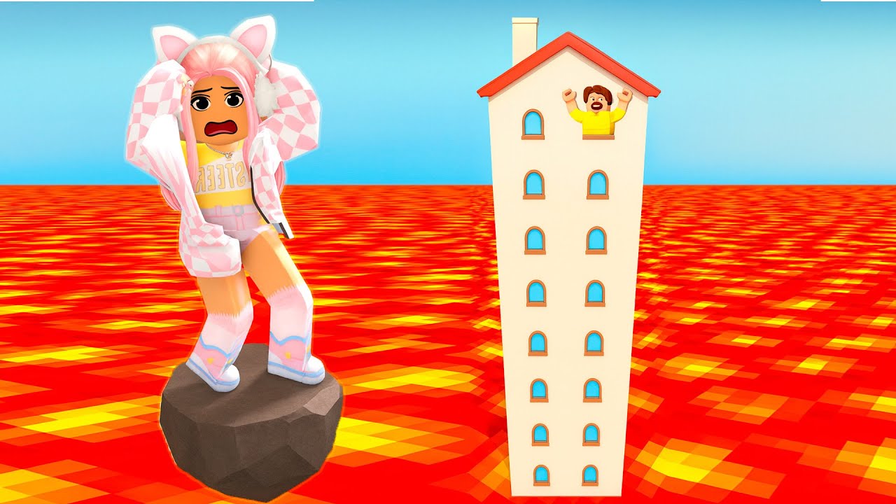 ПОЛ ЭТО ЛАВА В РОБЛОКС! СПАСАЮСЬ КАК МОГУ! The Floor Is LAVA!