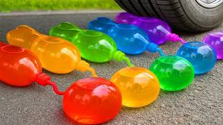 Crushing Experiments Video! &Car vs Crunchy Color Giant Toothpaste Balloons & Soft Things By Car 9 screenshot 1